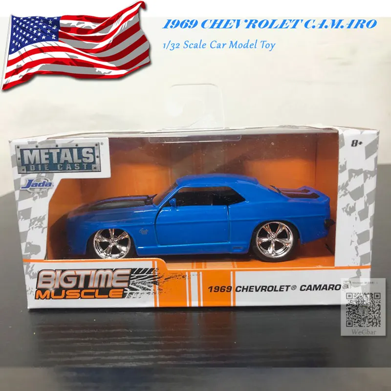 1969 chevy camaro JADA 1/32 масштаб Плимут GTX, тойота Супра, ниссан R34, Dodge зарядное устройство, HONDA S2000, Mitsubishi Eclipse литая металлическая модель автомобиля игрушка - Цвет: 1969 chevy camaro