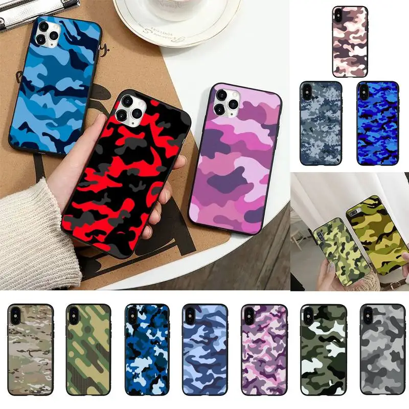 

Camouflage Pattern Camo military Army Phone Case For iPhone 11 6S Plus 7 8 plus X XS MAX 5S XR 12 11 Pro max se 2020 Funda Cover