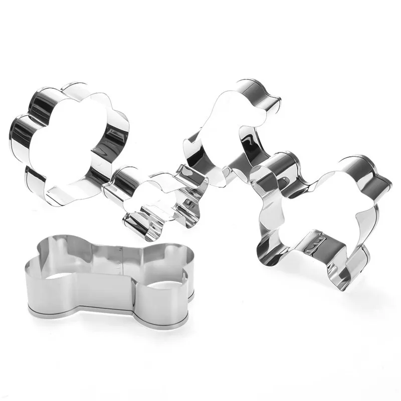 6 стилей металлическая собака кости лапы для нарезки печенья в виде пресс форм