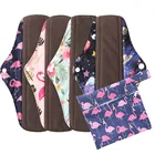 5 шт.компл. бамбуковые угольные гигиенические прокладки многоразовые моющиеся хлопчатобумажные прокладки для женщин менструальные прокладки Mama салфетки прокладки для трусиков Ohbabyka