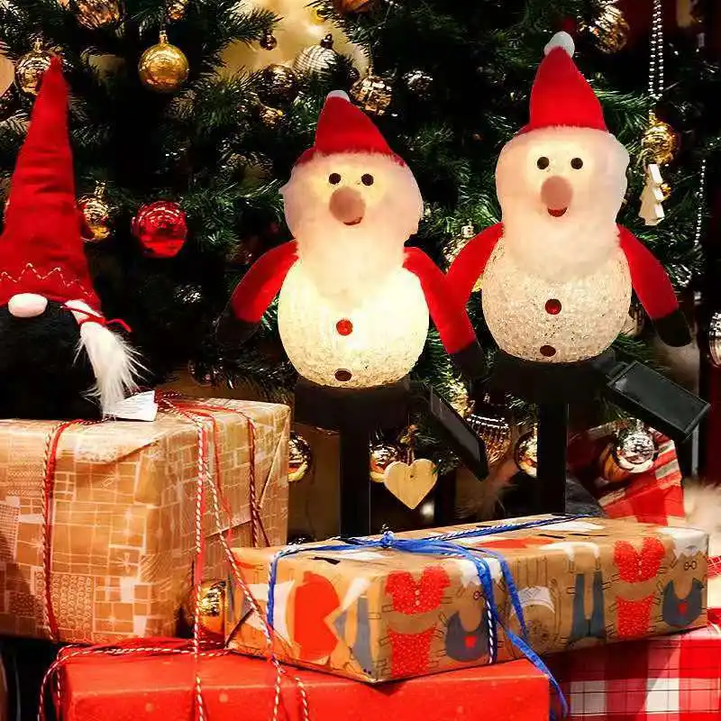 Outdoor Snowman Solar Led Light Fairy Lights Xmas Series Cartoon Christmas Lawn Lamp Garden Decoration New Year | Лампы и освещение