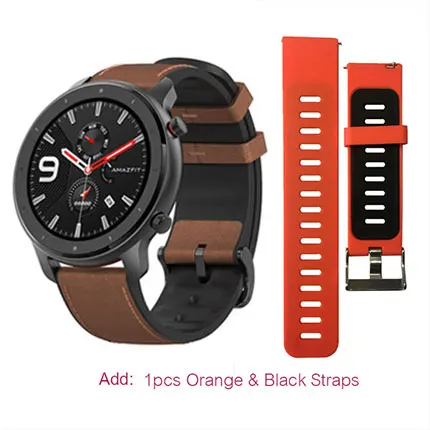 Alloy add orange Глобальная версия Amazfit GTR 47 мм Huami Смарт-часы 5ATM водонепроницаемые 24 дня батарея gps управление музыкой Поддержка Android IOS - Цвет: Alloy add orange