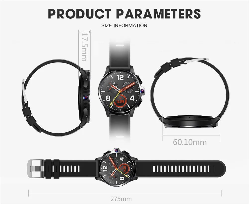 

[Face Unlock] AllCall Awatch GT Face Recoginition 3G+32G Dual Chip System Dual Cameras 1260mAh Big Battery 4G-LTE Watch Phone