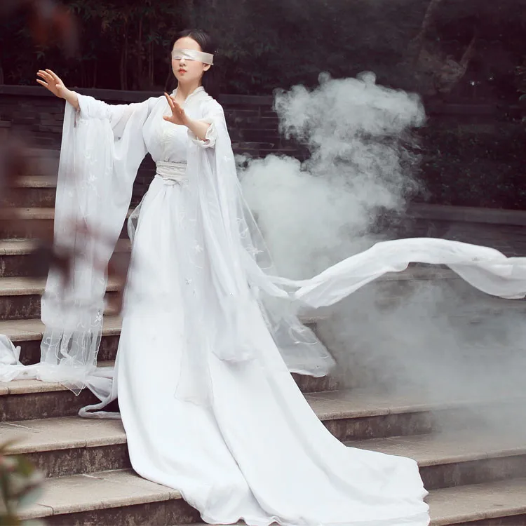 

Bai Qian White Fairy Women's Cosplay Costume Forever Love for Three Times of Incarnations In Ten Miles of Peach Blossom Bushes