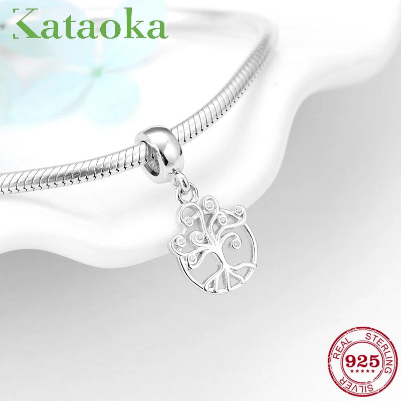 2018 новый подлинный 925 пробы Серебряное Древо жизни CZ подвеска талисман амулеты