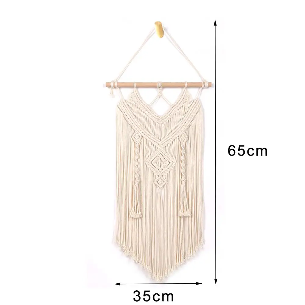 Макраме настенный подвесной гобелен Декор Бохо шикарный богемный тканый