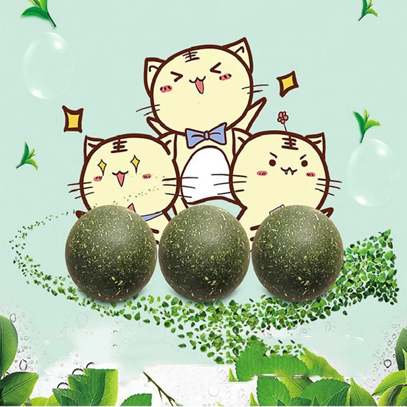 

Catnip Cat Toys Edible Energy Ball Candy Natural Cat Snacks Catnip Teeth Grinding Catnip Toys Interactive Cat Toy Cleaning Teeth