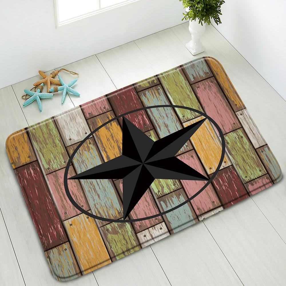 Нескользящий коврик для ванной в ретро-стиле с имитацией деревянной доски