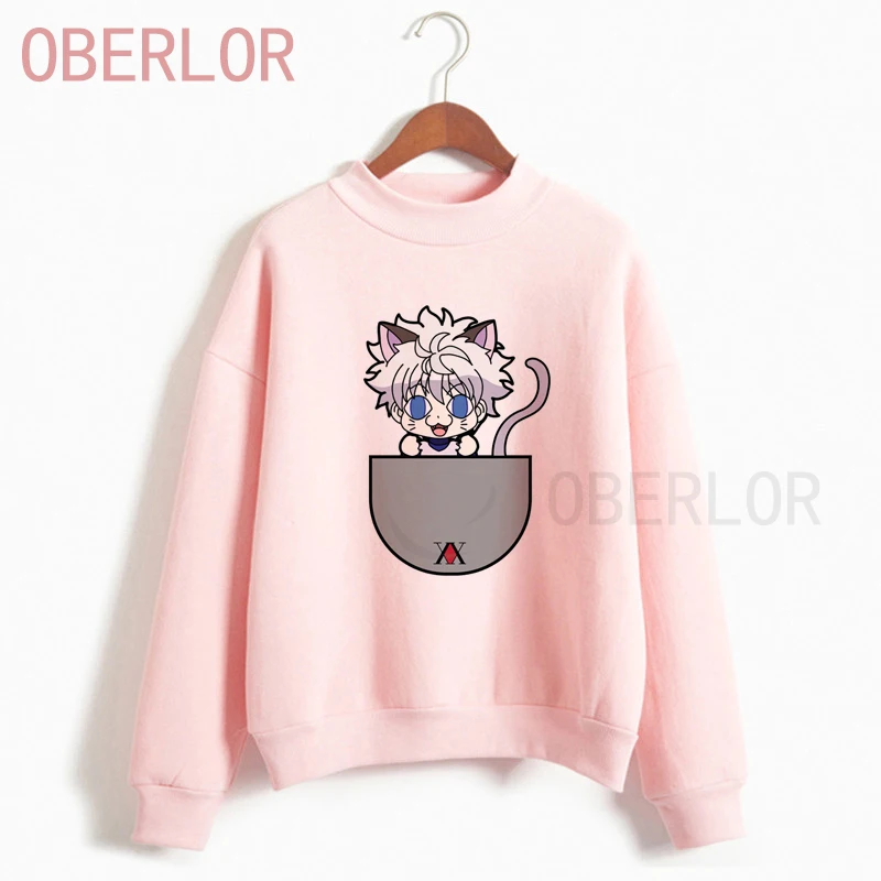 

Kawaii Killua Pocket Hunter X Hunter Anime Hoodies Fashion 2020 Women Sweatshirts Autumn Style Korean Unisex Clothes