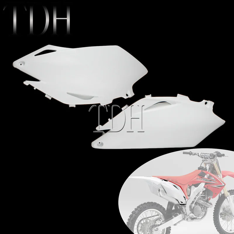 Для 2009 2012 Honda CRF450R 2010 2013 CRF250R Dirt Racing Bike мотокросса PP пластиковая боковая панель