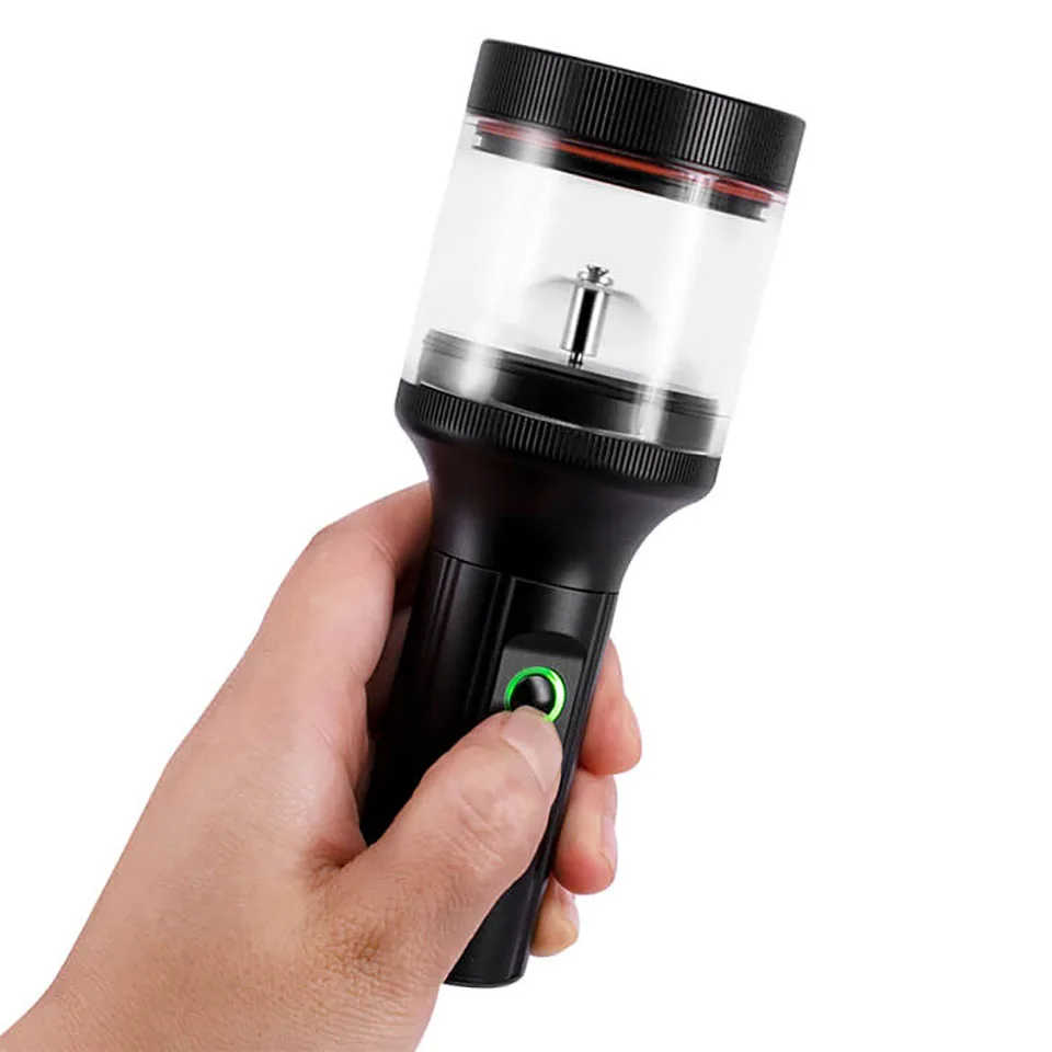 저렴한 전기 허브 분쇄기 60ml 용량 휴대용 담배 분쇄기 청소 브러시 내장 1600mah 배터리 미니 담배 분쇄기 도구