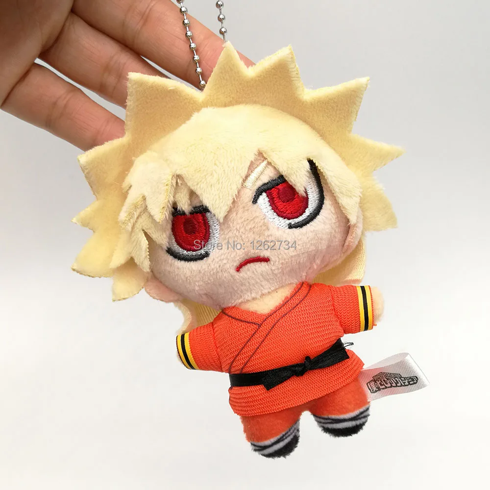 C BakugouKatsuki10cm 4-15 см My Hero Academy Bakugou Katsuki Todoroki Shoto Midoriya Izuku плюшевый брелок брошь значок с мешком фигурка игрушка TYQQ - Цвет: C BakugouKatsuki10cm