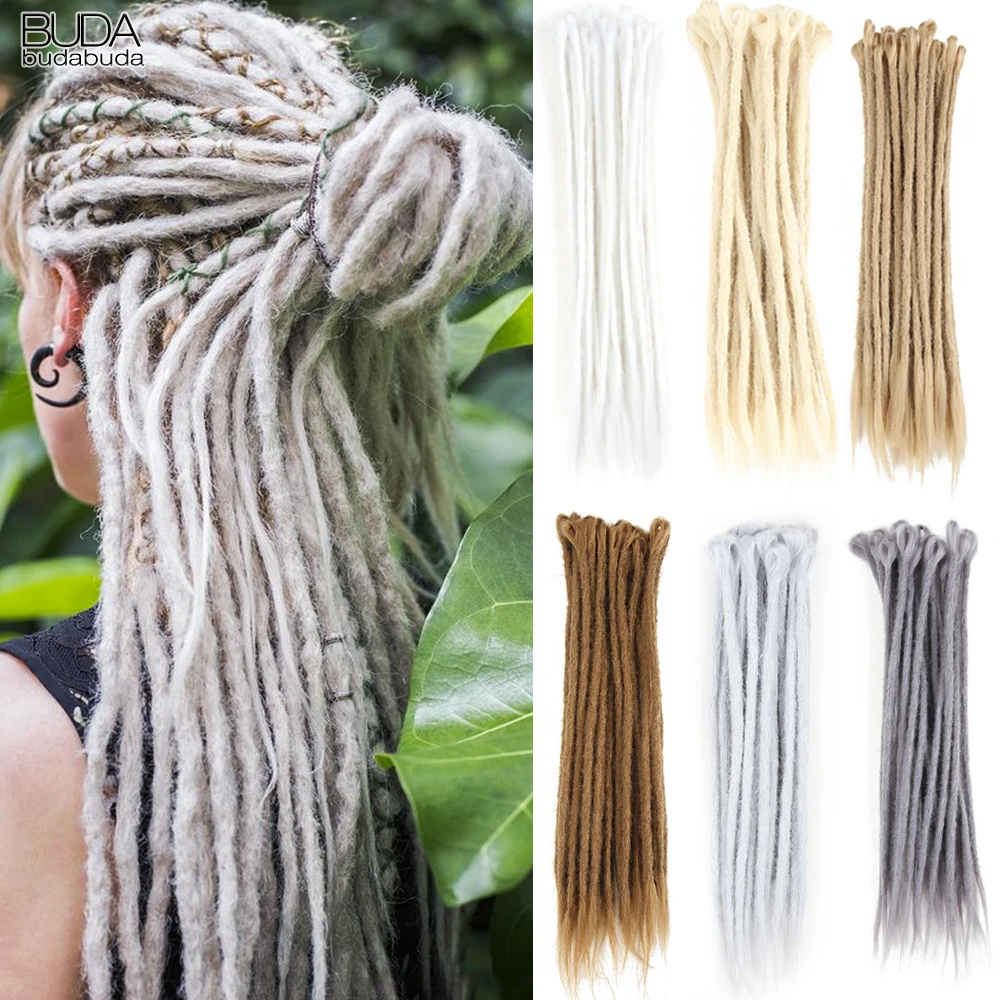 

10 Strand Ombre Hand Made Dreadlocks Braiding Hair Extensions For Women 20Inch Synthetic Crochet Braids Hair Pink Brown Blonde