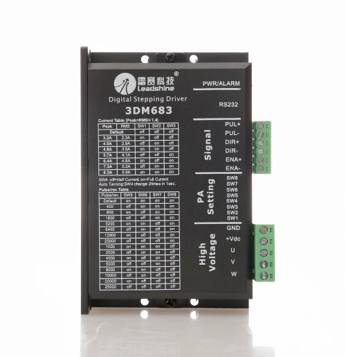 

Leadshine 3 Phase 3DM683 Stepper Motor Driver 20-60VDC 0.5-8.3A