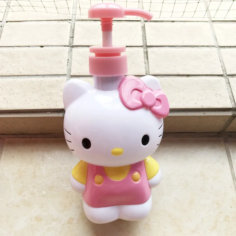 

New cartoon sub-bottling push-type shower bottle Shampoo hand soap storage bottle 500ML