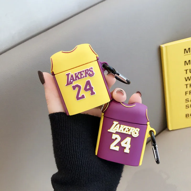 

Cartoon 24 Basketball Suit Soft Silicone Earphone Cases For Airpods Pro Case For Apple Airpod 1/2 Wireless Headphone Cover Bags