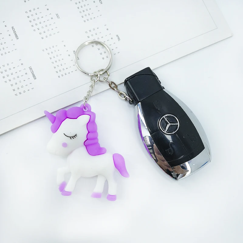 PVC new cartoon unicorn key ring pendant pony styling bag car jewelry accessories | Украшения и аксессуары