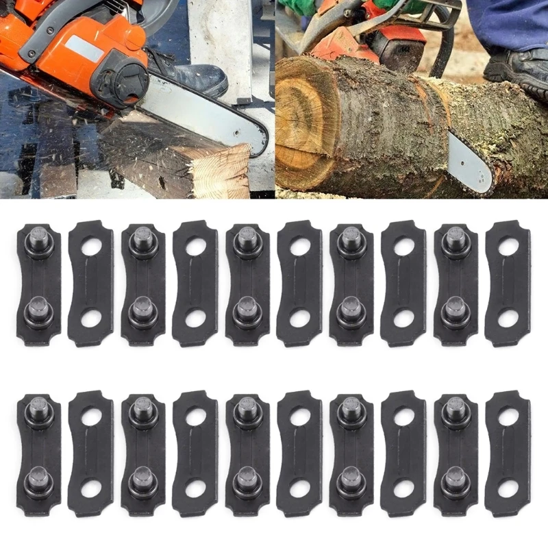 

10sets 3/8'' Chain Link Repair Preset Straps 10 x Repair Kit Saw Chain 3/8 LP Pitch 043 .050 Gauge Total Durable Tool