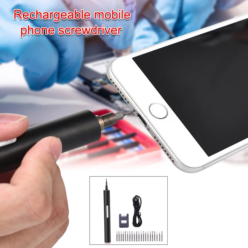 Высокое качество электрическая перезаряжаемая отвертка для телефона 21 Бит Набор