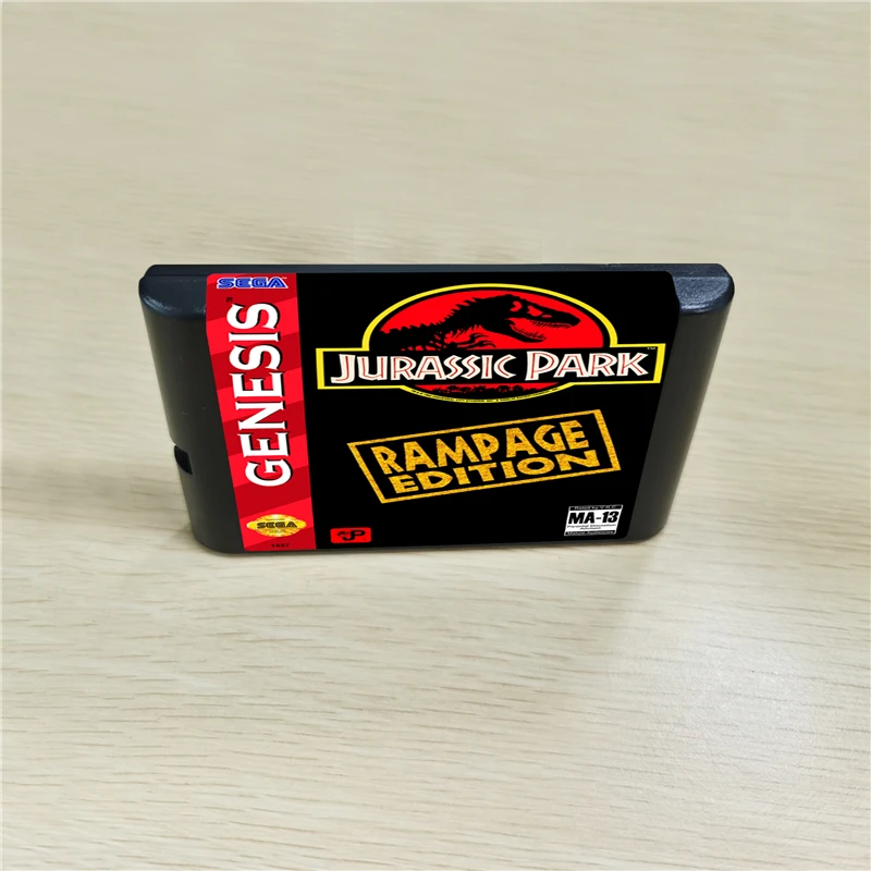 Картридж для игры в Парк Юрского периода 16 бит консоли MegaDrive Genesis|park jurassic|game cartridge
