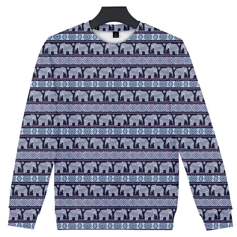 Толстовка с капюшоном в виде индийского слона стиле Харадзюку пуловер Модный