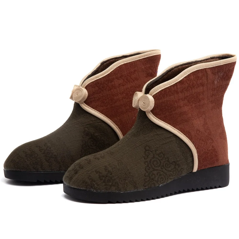 

YourSeason 2021 New Cotton Ladies Winter Boots Handmade Concise Sewing Retro Casual Platform Women Leisure Warm Shoes