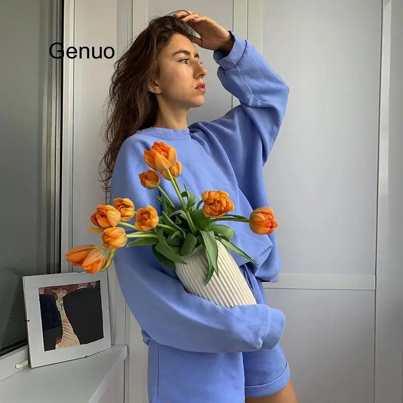 Повседневный женский спортивный костюм комплект из двух предметов спортивная