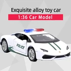 1:36 Lamborghini Huracan LP610-4, полиция Ближнего Востока, литый под давлением автомобиль, модель игрушки с откидной спинкой для подарков, коллекция игрушек F141