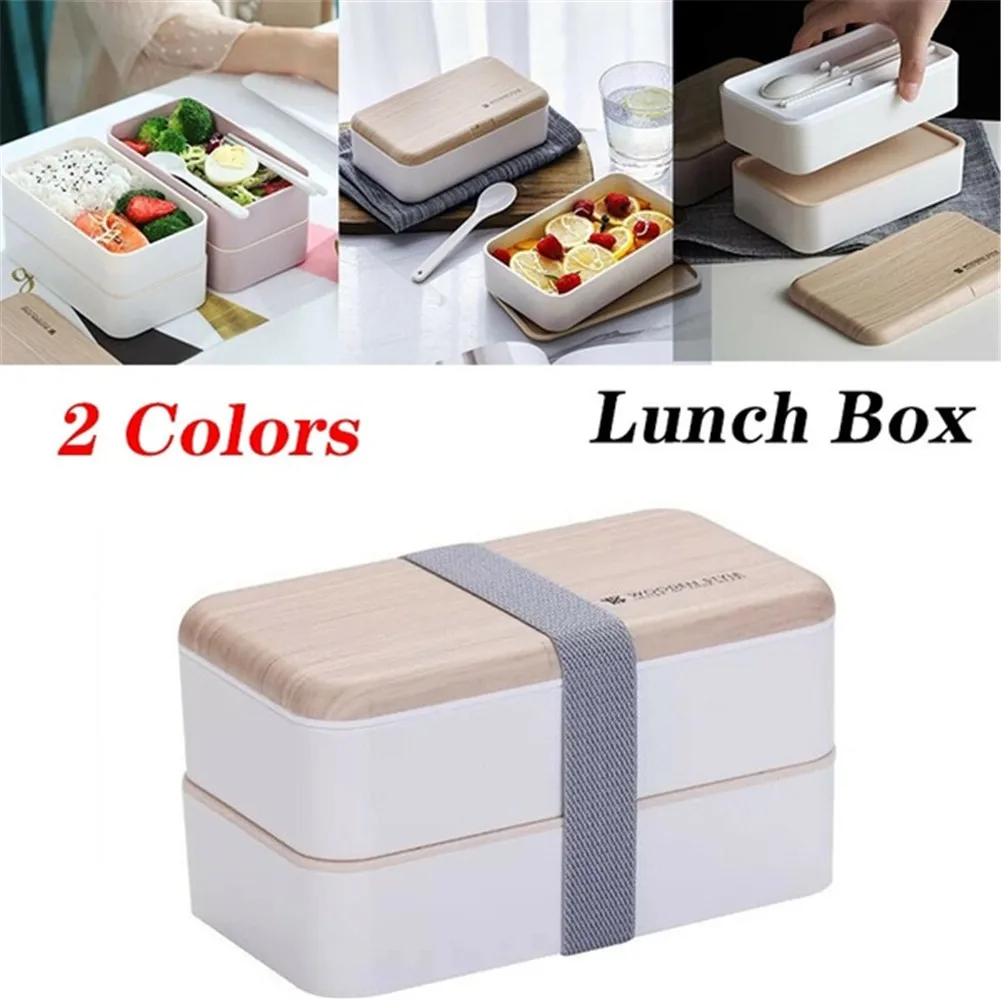 Ins двойной отдельный Ланч бокс портативный подходит для нагревания в