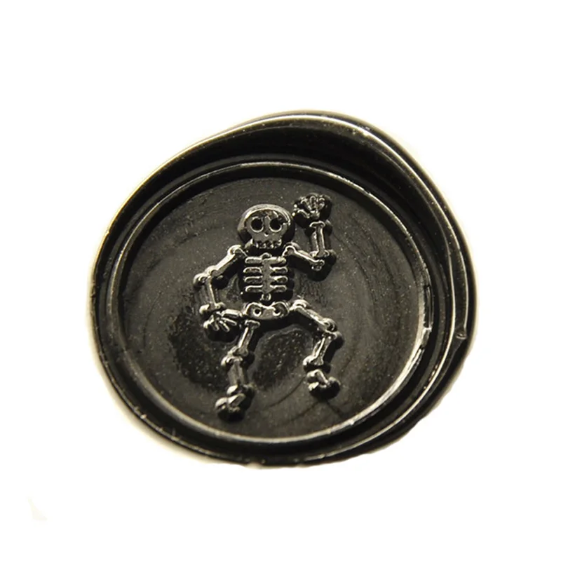 Прохладный Череп Человек воск печать штамп для свадебного приглашения декор