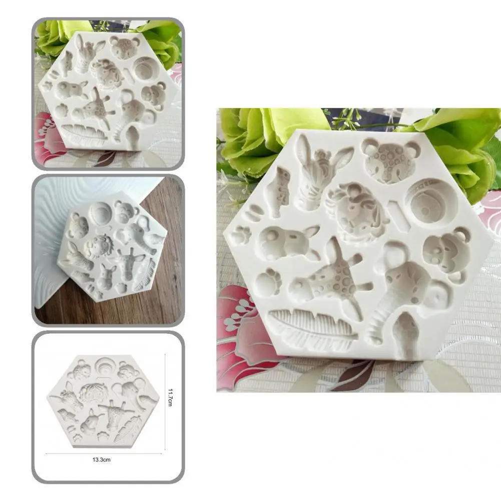

Wear Resistant 2 Colors Jungle Safari Decorating DIY Cake Mold for Kitchen