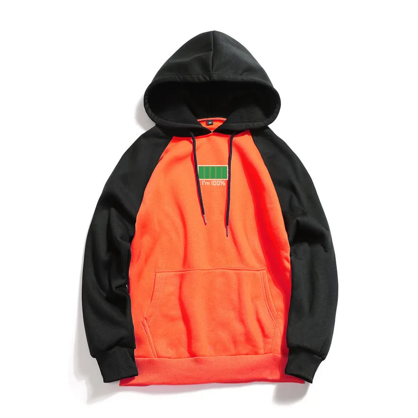 

2019New Men Hoodies Sweatshirts Fashion Casual Stitching Hooded Electromagnetic Printing streetwear hip hop Men Hoody Sweatshirt