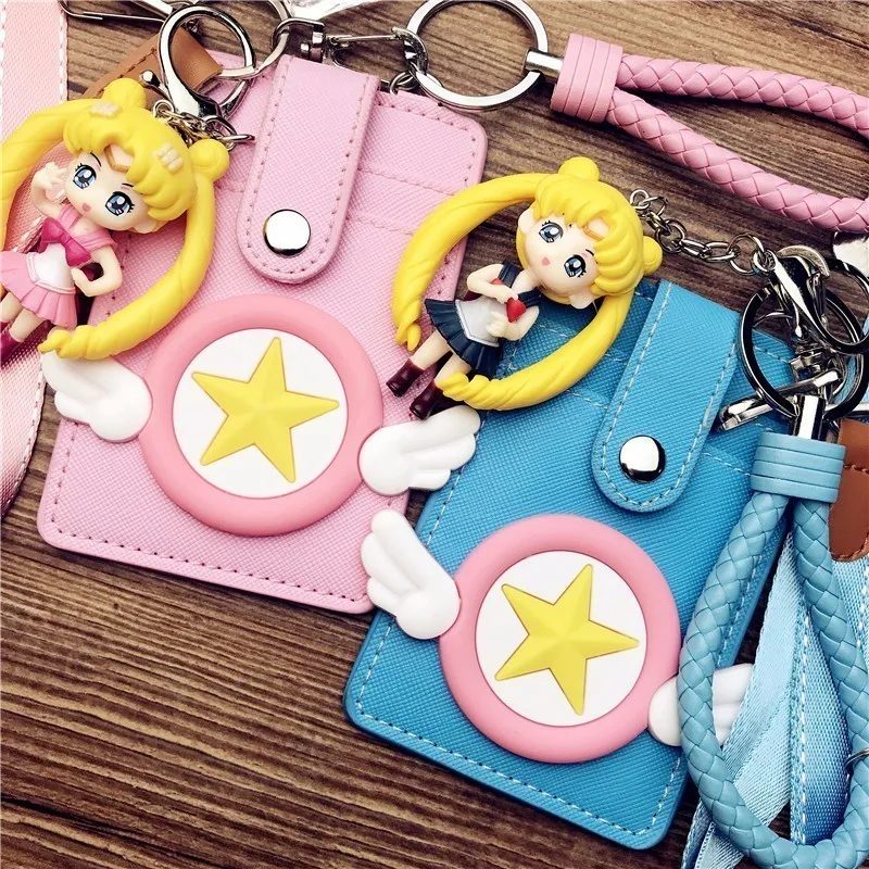 Kawaii Мультфильм Ключ карта с Брелок ID держатель для карт милые банковские кредитные карты пакеты на день рождения Рождественский подарок для подруги