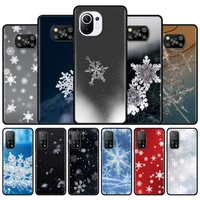 christmas snowflake lifelike phone case for xiaomi mi 10t pro 11 lite 5g 9t note 10 lite 5g a2 cc9 8 cc9e 11 uitra back cover