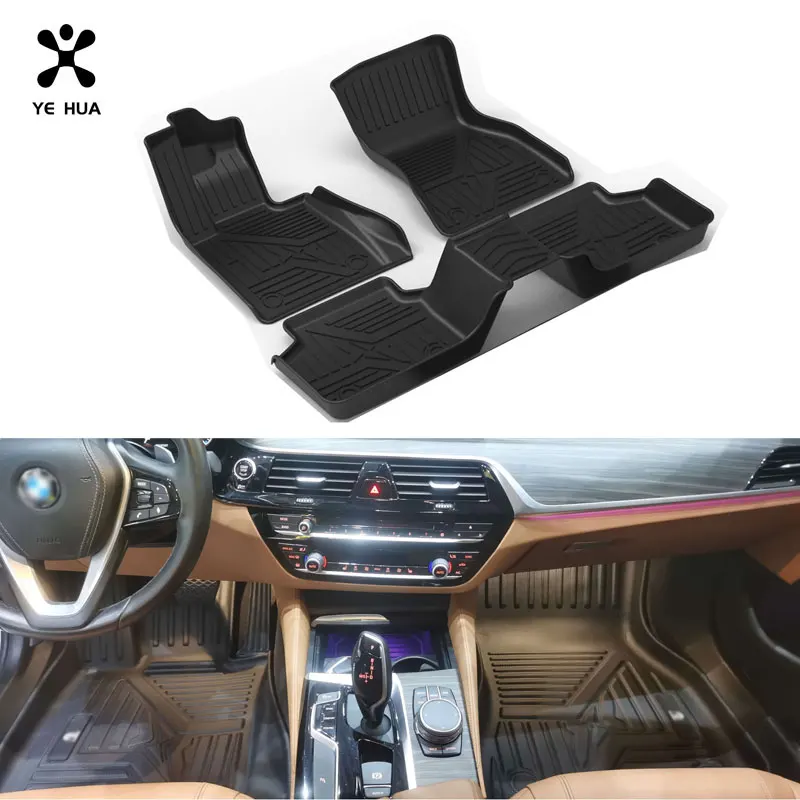 Специализирующиеся на BMW 5 серии G30 2018 2019 2020 индивидуальные коврики из ТПЭ для ног