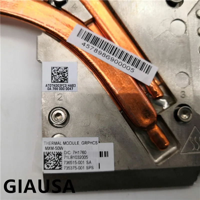 Вентилятор для ноутбука HP 17 3 дюйма ZBOOK G1 G2 PN: VBL20 735375 001|Комплектующие ремонта