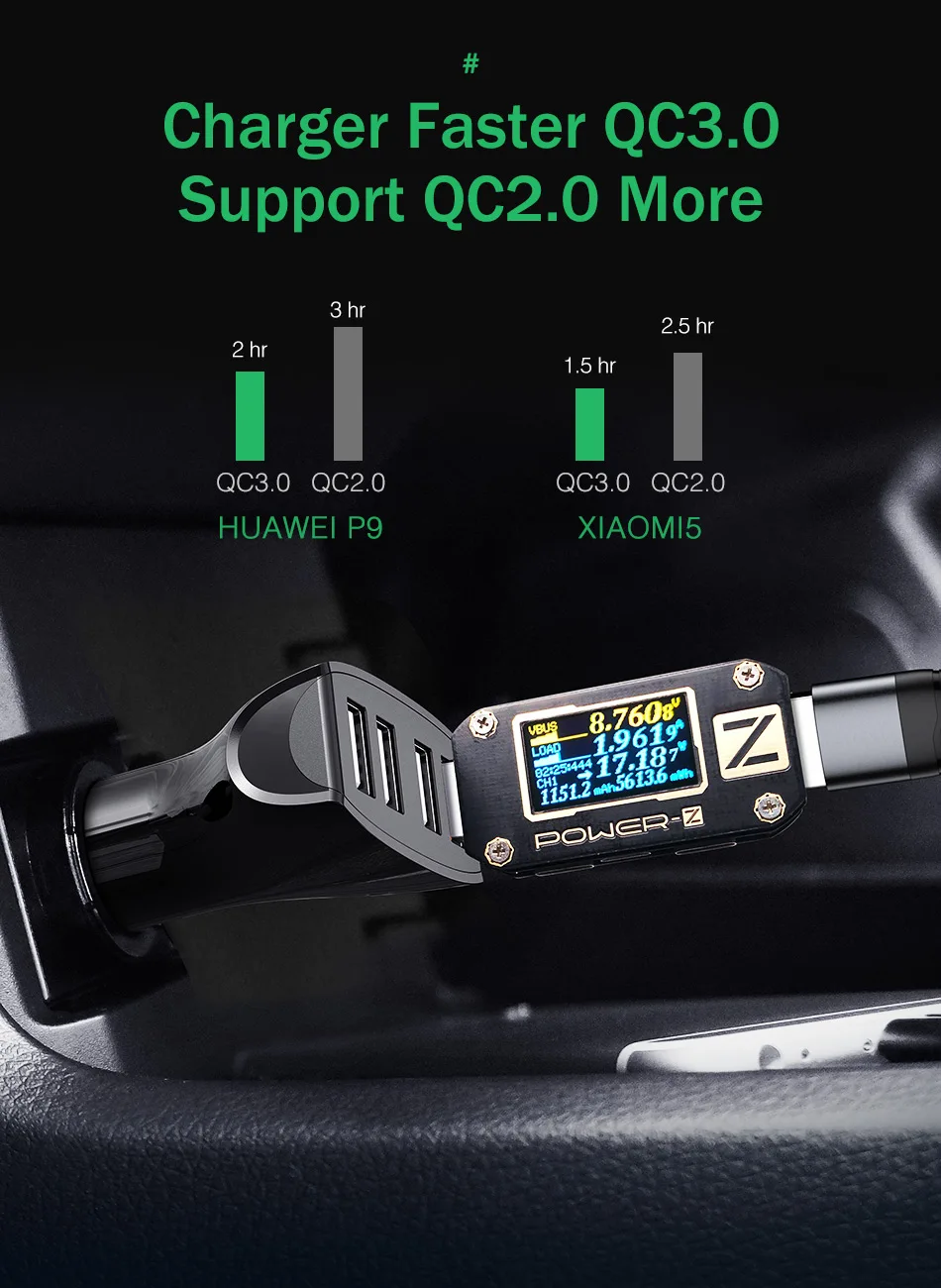 YKZ автомобильное зарядное устройство Быстрая зарядка QC 3,0 Автомобильное зарядное устройство 4 порта быстрое автомобильное зарядное устройство для телефона автомобильное зарядное устройство USB для samsung Xiaomi iPhone