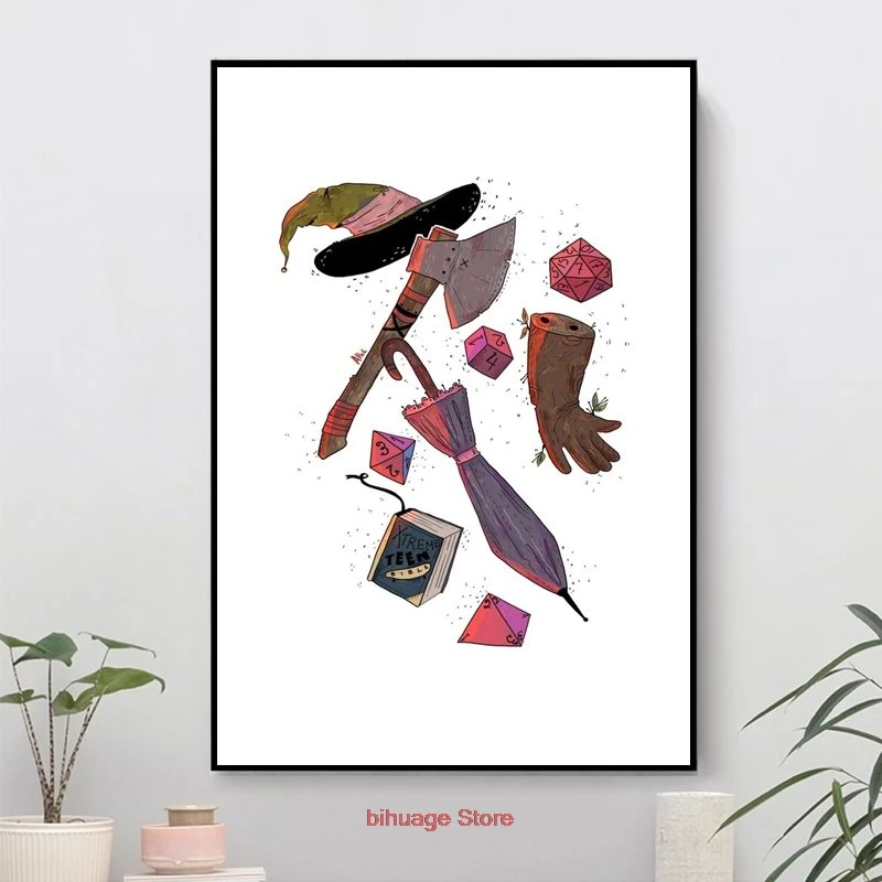 Зона приключений инвентаризации Абстрактная живопись постер на стену