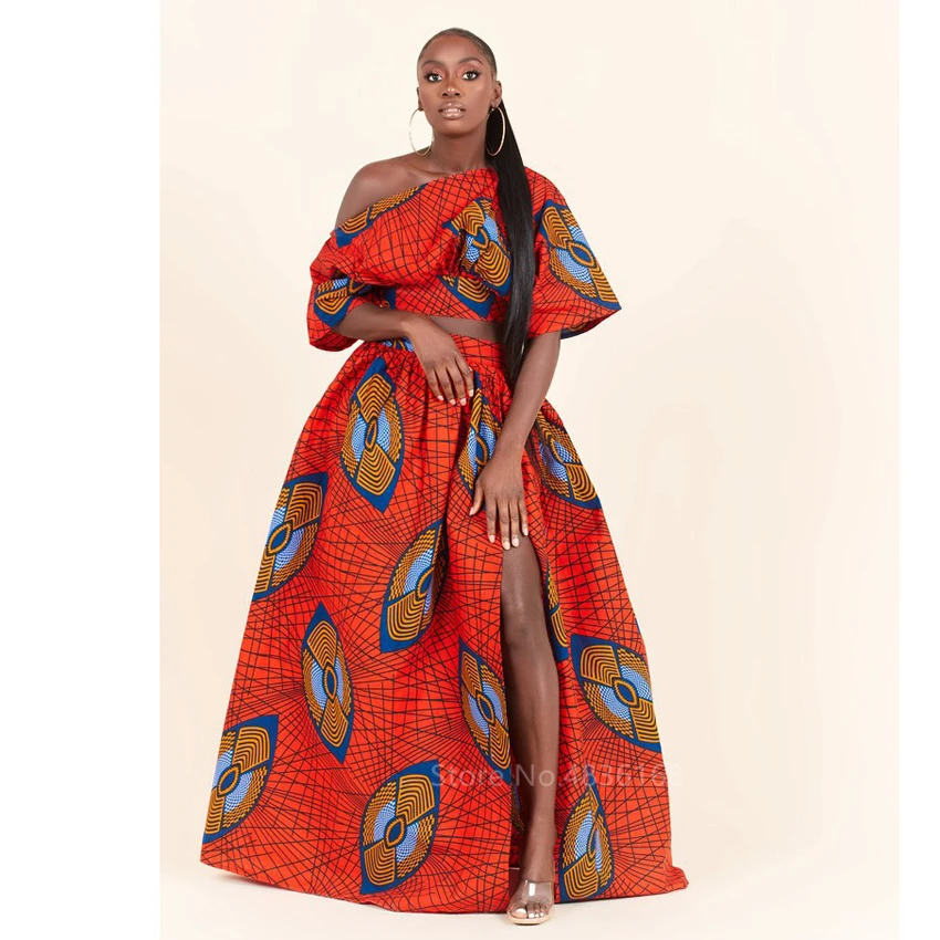 Модная женская одежда в африканском стиле с открытыми плечами укороченный топ