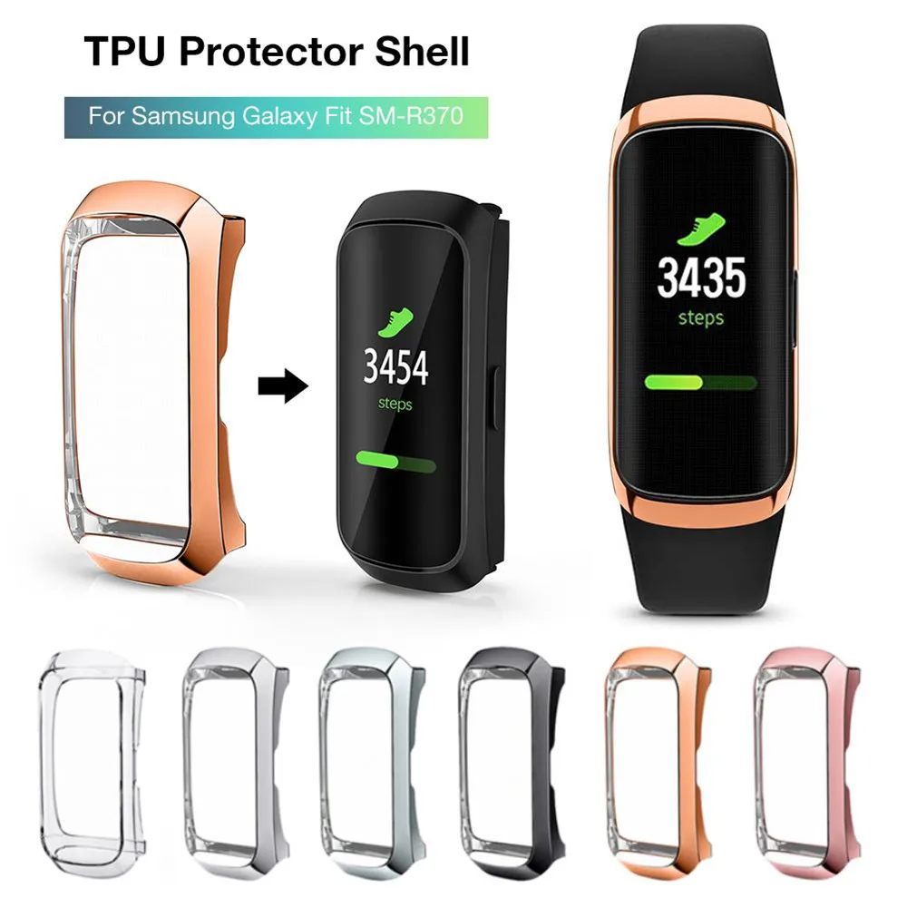 Защитный чехол для Samsung Galaxy Fit SM R370 360 ° с полным покрытием из ТПУ смарт браслета