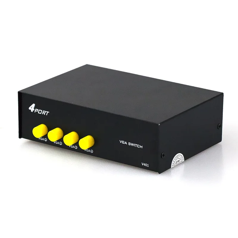 

Monitor Switch 4 Channel VGA Port VGA Projector Monitor To Connect With 4 Computers VGA Switcher Box Channel Switch