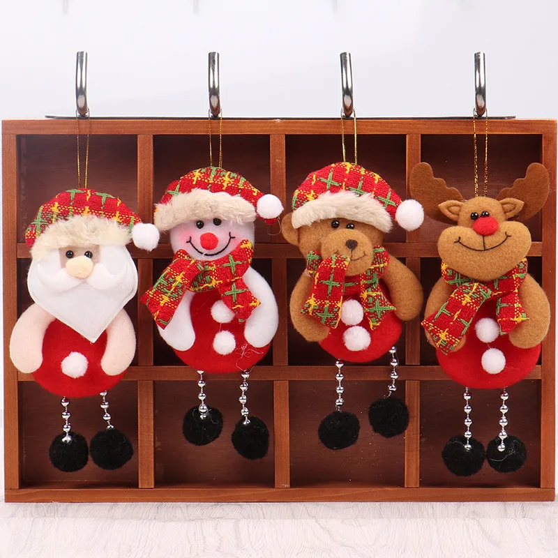 

Happy New Year Christmas Ornaments DIY Xmas Gift Santa Claus Snowman Tree Pendant Doll Hang Decorations for Home Noel