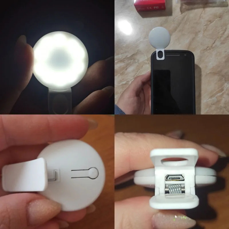 

Universal Led Selfie Light Ring For Phone Portable Clip-On Selfie Lamp Outdoor Night Darkness Selfie Enhancing Fill Lights