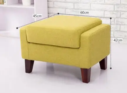 yellowgreen60L45W42H Ткань диван табурет Кровать Конец табурет магазин одежды обувной магазин скамейка табурет - Цвет: yellowgreen60L45W42H