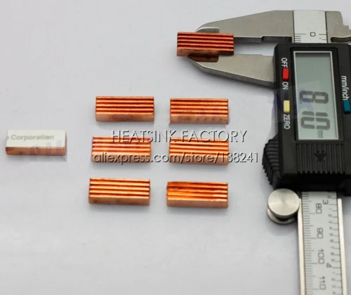 Радиатор из чистой меди 22x8x5 мм 8 шт./компл. для радиатора оперативной памяти DDR DDR2