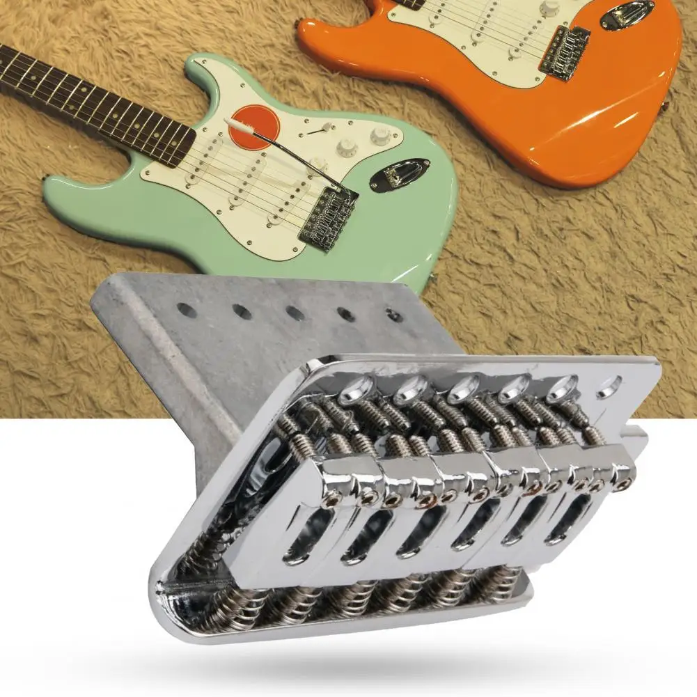 Versatile Guitar Bridge Wear-Resistant Lightweight Tremolo Bridge for Replacement Guitar Tremolo Bridge 4pcs electric guitar tremolo bridge springs for bridge guitar red