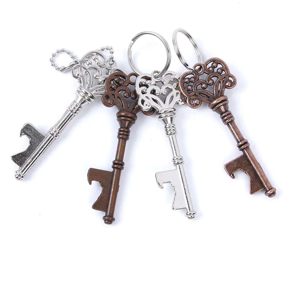 

Portable Vintage Metal Key Shaped Keychain Beer Bottle Opener Keyring Bar Tools Key Ring Decoration For Women Girls Gifts