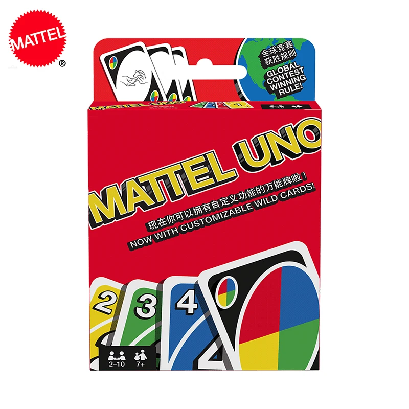 

Mattel Genuine UNO Card 50th Anniversary Edition Games Family Funny Entertainment Board Game Poker Cards Game Children Toy Gift