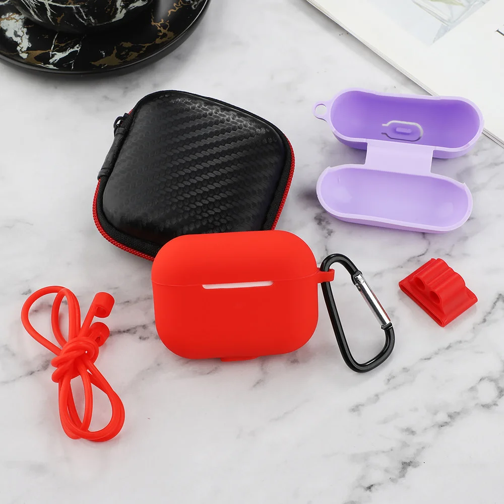 LAPOPNUT 6 шт. чехлы для наушников Apple AirPods Pro гладкая Пылезащитная силиконовая крышка