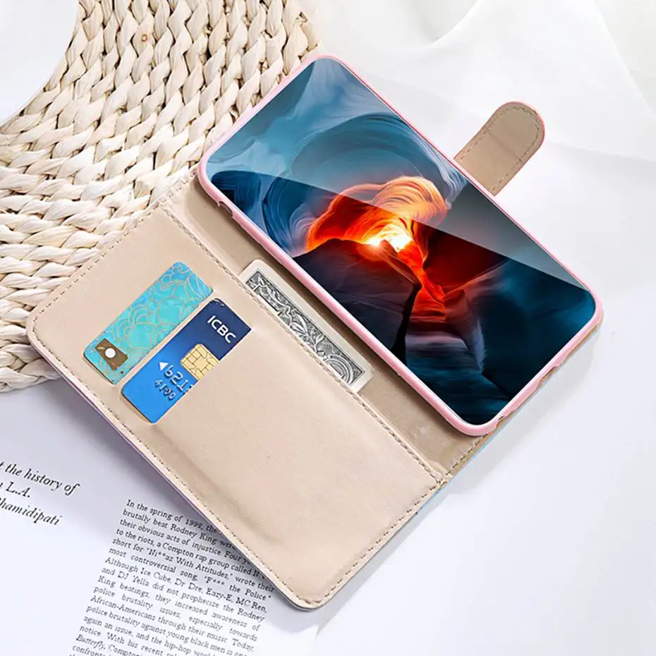 Hollow Leaf Pattern Leather Flip Case For Huawei P30 P20 Mate 30 20 Pro Lite P Smart Plus Y5 Y6 Y7 2019 2018 Honor 8X Phone | Мобильные